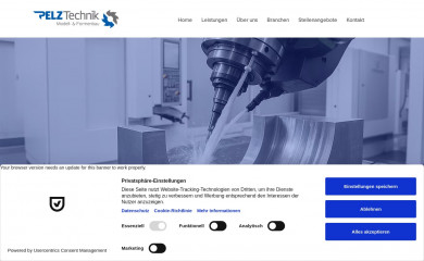 pelz-technik.de screenshot