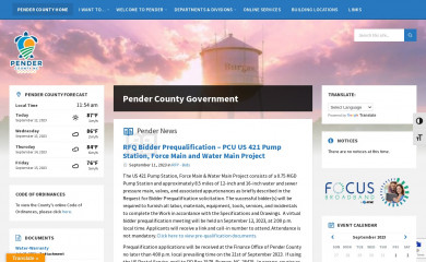 pendercountync.gov screenshot