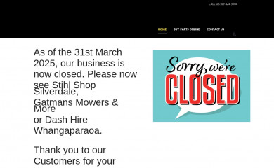 peninsulamowers.co.nz screenshot