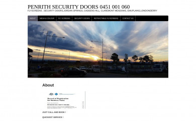 penrithsecuritydoors.com.au screenshot