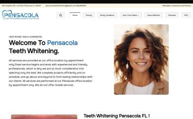pensacolateethwhitening.net screenshot