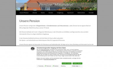 pension-mittendrin.de screenshot