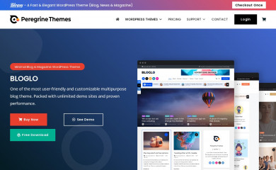https://peregrine-themes.com/bloglo screenshot