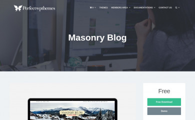 Masonry Blog screenshot