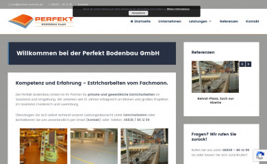 perfekt-estriche.de screenshot