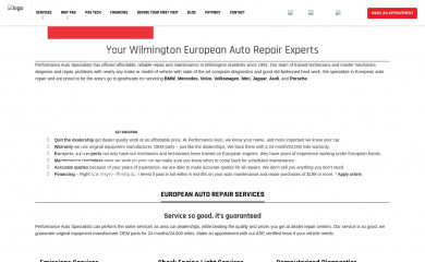 performanceautospecialists.com screenshot
