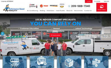 performancebasedheatingandair.com screenshot