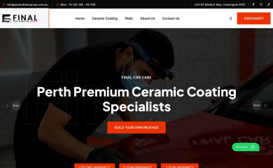 perthceramiccoating.au screenshot
