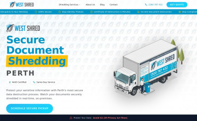 perthshredding.com.au screenshot