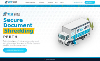 perthshredding.com.au screenshot