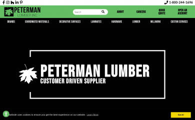 petermanlumber.com screenshot