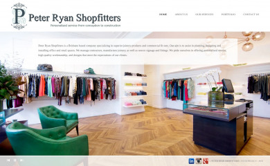 peterryanshopfitters.com.au screenshot