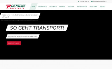 petschl-transporte.com screenshot