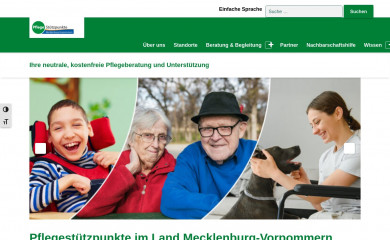 pflegestuetzpunktemv.de screenshot
