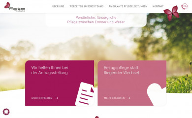 pflegeteam-weserbergland.de screenshot