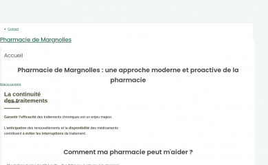 pharmacie-margnolles.fr screenshot