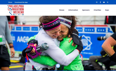 philadelphiamarathon.com screenshot