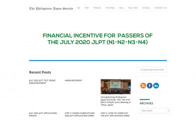 philippinesjapansociety.com screenshot