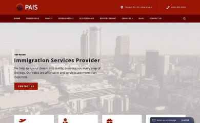 phoenixareaimmigrationservices.com screenshot