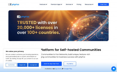 phpfox.com screenshot