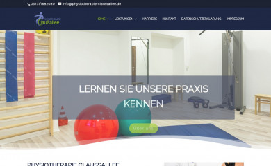 physiotherapie-claussallee.de screenshot