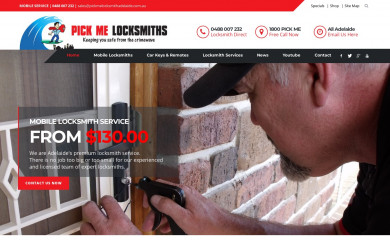 pickmelocksmithadelaide.com.au screenshot