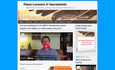 pianolessonsinsacramento.com screenshot