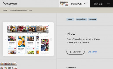 https://pinsupreme.com/wordpress-theme/clean-personal-masonry-blog-wordpress-theme screenshot