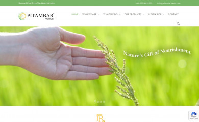 pitambarfoods.com screenshot