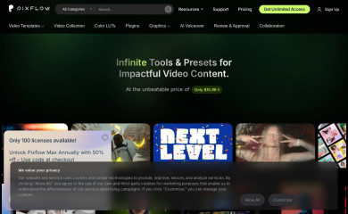 pixflow.net screenshot