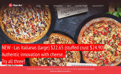 pizzahutcayman.com screenshot