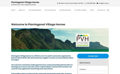plantagenetvillagehomes.com.au screenshot