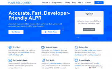 platerecognizer.com screenshot