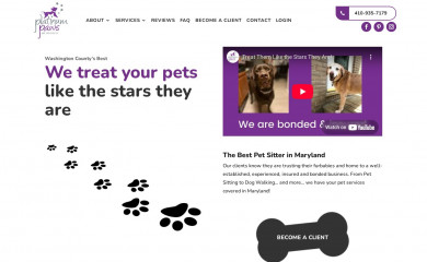 platinumpawspetservices.com screenshot