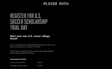 playerpathscholarshipstrialday.com screenshot