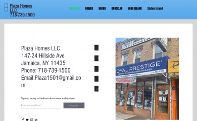 plazahomesllc.com screenshot