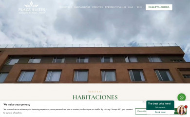 plazasuitesbogota.com screenshot