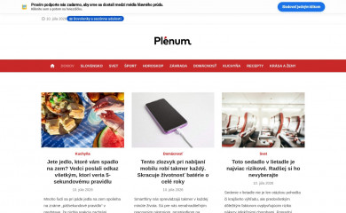 plenum.sk screenshot