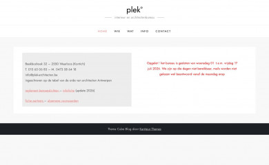 plek-architecten.be screenshot