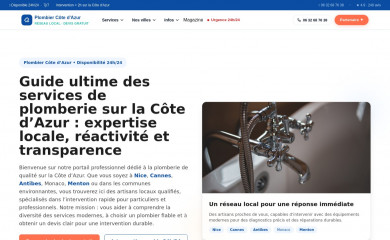 plombiercotedazur.fr screenshot