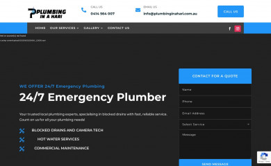 plumbinginahari.com.au screenshot