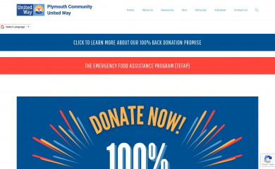 plymouthunitedway.org screenshot