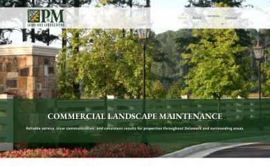 pmlawnandlandscaping.com screenshot