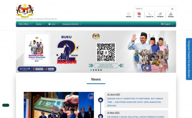 pmo.gov.my screenshot