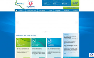 podiatrycare.com.au screenshot