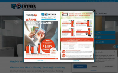 pointner-installateur.at screenshot