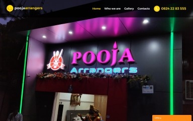 poojaarrangers.com screenshot