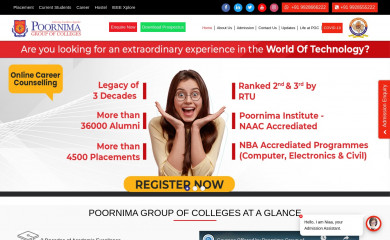 http://poornima.org screenshot