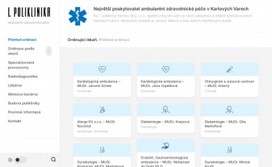 poliklinikakv.cz screenshot