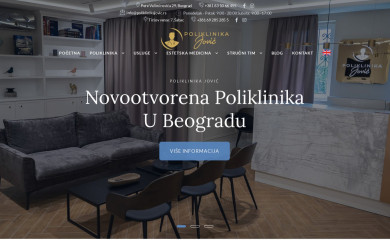 poliklinikajovic.rs screenshot